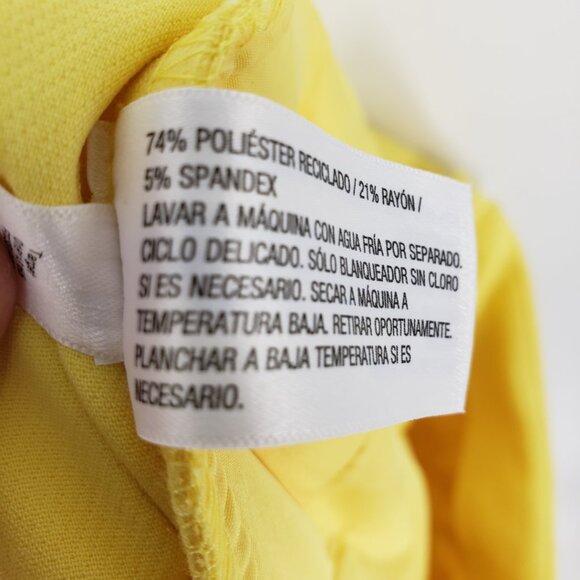 3/$25 a new day Stretch Midi Pleated Shorts 4 Womens High Rise Waist Yellow - Picture 13 of 13